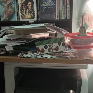 Modern Home Office Desk with Wood Finish